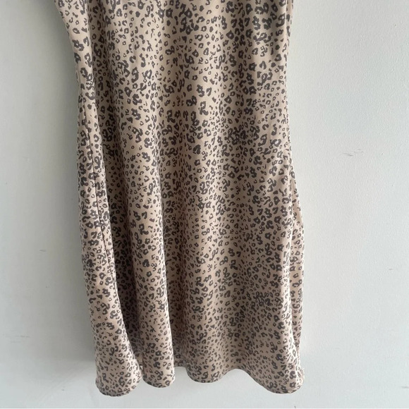 Abercrombie & Fitch Cream Cheetah Print Square Neck Slip Dress 22444 - Picture 5 of 11